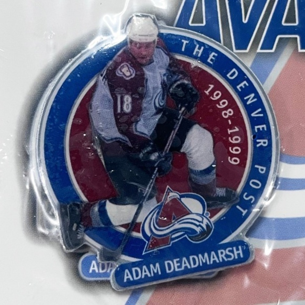 🔮 5/$25 Vintage NHL Colorado Avalanche Adam Deadmarsh 1998-1999 Hockey Pin